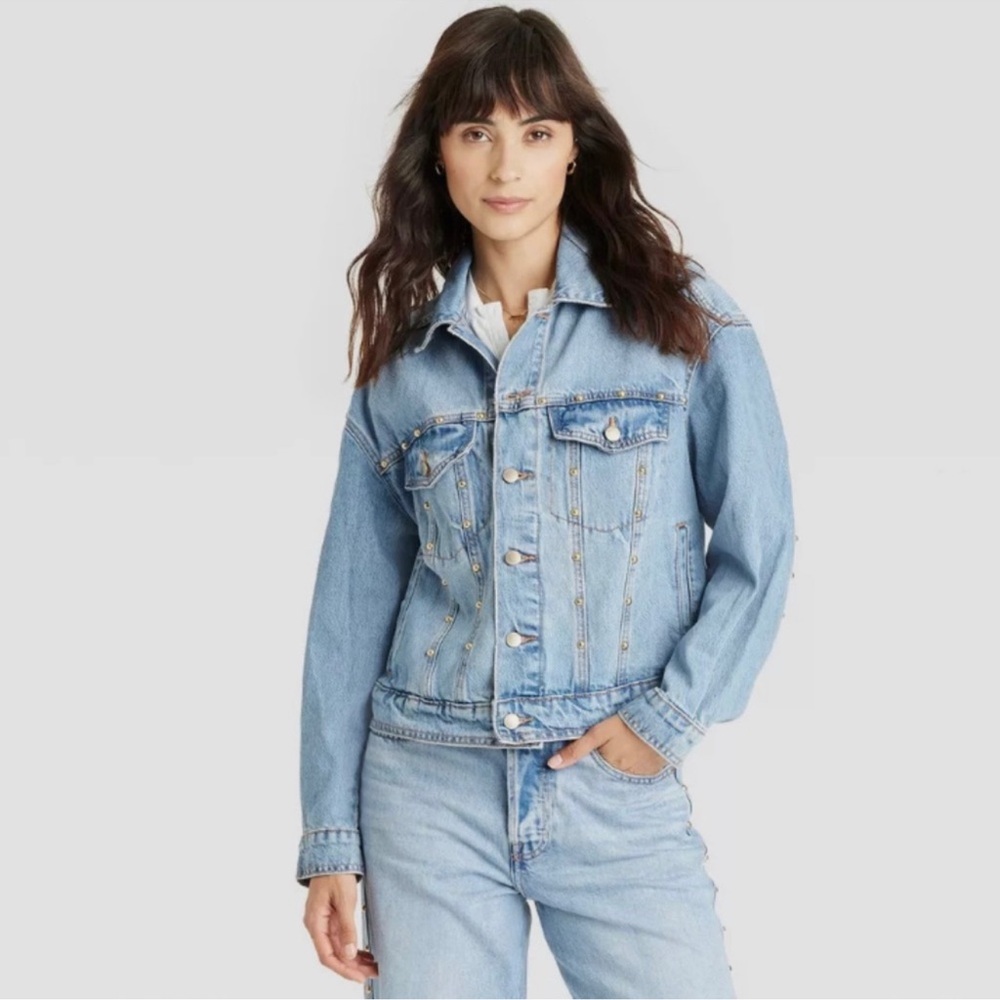 Universal Thread Light Blue Studded Jean Jacket